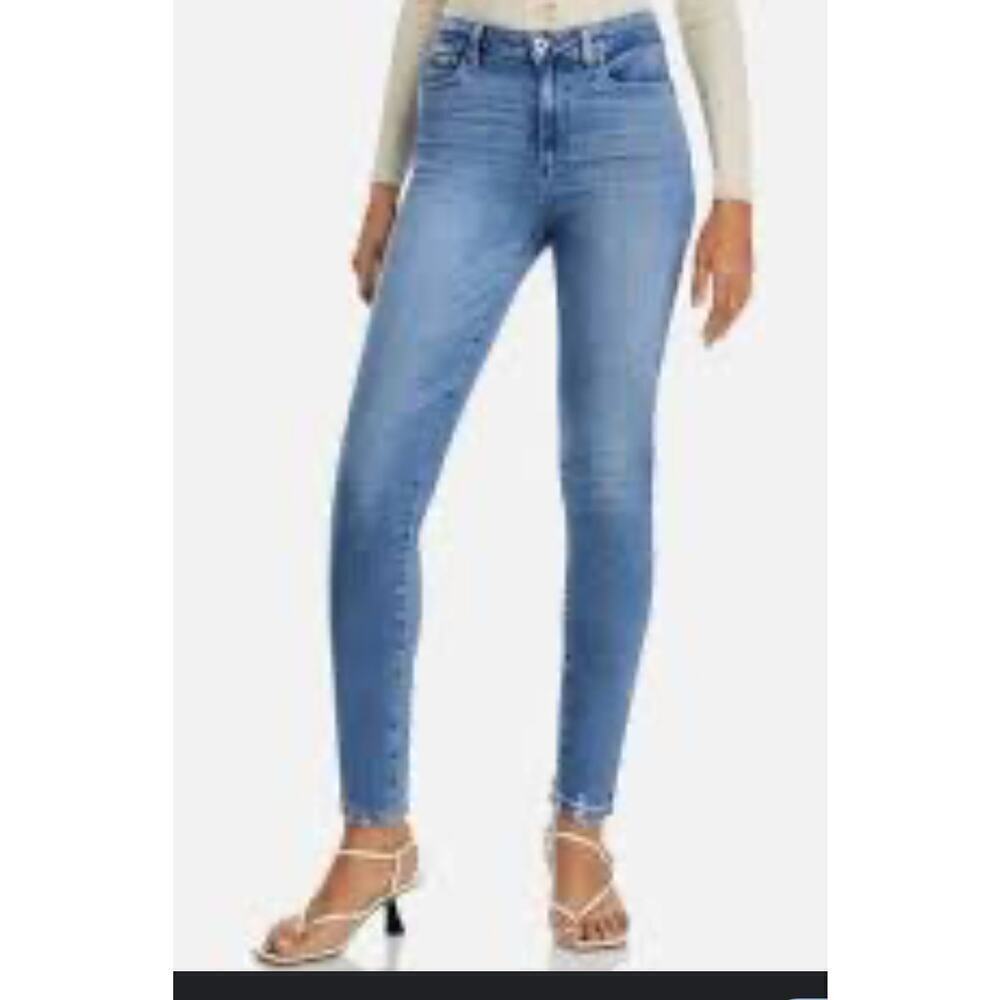 Paige Hoxton Crop Jeans Womens Size 29 Distressed Denim Casual